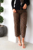 Birdie Leopard Mocha Wide Leg Cropped Pant