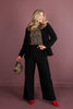 Tribal Super Sleek Black Long Sleeve Lined Blazer
