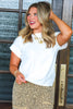 TWT® Josephine White Short Sleeve Top