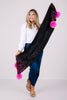 Mitchie's Fuchsia Leopard PomPoms Scarf