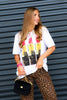 Pink Lipstick White Short Sleeve Tee