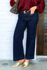 Carrie High Rise Rinse Wash Wide Leg Jean
