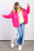 DOORBUSTER Feeling Retro Hot Pink Animal Print Long Sleeve Shacket