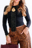 In Good Form Black Fitted Long Sleeve Top