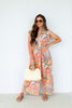 Tropical Jungle Coral Sleeveless Jumpsuit