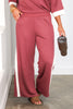Reagan Color Block Marsala Straight Leg Pant