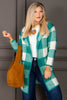 City Streets Jade Plaid Coatigan