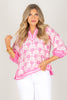 Andrea Pink Printed Blouse