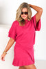 DOORBUSTER Felicity Fuchsia Short Sleeve Top