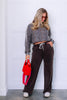 Z SUPPLY Hunter Dark Chocolate Wide Leg Knit Pant