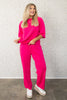 Kellie Scuba Hot Pink Wide Leg Pant