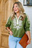 Lead The Way Olive Short Sleeve Top