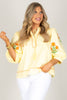 Sweet Statement Butter Yellow Short Sleeve Blouse