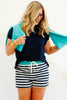Adalyn Marine Short Sleeve Top