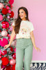 Santa Wreath Bow Short Sleeve Tee