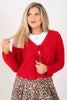 What's New Tie Front Ruby Long Sleeve Sweater Top