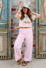 Clara Pink Pull On Barrel Pant