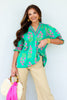 Make It Known Island Green Short Sleeve Top