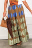 Shay Olive Mix Print Wide Leg Pant