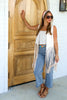 Darla Dark Cream Fringe Vest