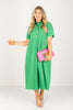 Hattie Green Short Sleeve Midi Dress