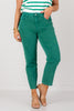 Kelley Dark Green Cropped Straight Jean