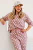 Clarence Mauve Polka Dot Long Sleeve Sweatshirt