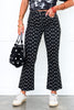 Just Black High Rise Polka Dot Cropped Flare Jean