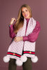 Mitchie's Pink & Charcoal Pattern Scarf