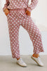 Clarence Mauve Polka Dot Barrel Pant