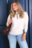 Melissa Sand Beige Dolman Long Sleeve Top