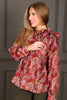 Just Another Dream Brick Long Sleeve Blouse
