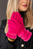 DOORBUSTER Cold To The Touch Fuchsia Fur Cuff Gloves