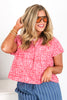 Amanda Pink Popover Short Sleeve Shirt
