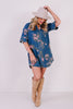 Better Believe It Floral Denim Short Sleeve Mini Dress