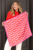 Pop of Heart Pink Silky Scarf