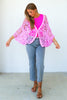 TWT® Pretty In Pink Crochet Dolman Sleeve Top