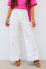 Kendall Ivory Multi Polkadot Wide Leg Jean