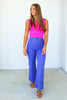 Blair High Rise Very Peri Wide Leg Cropped Jean