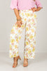 Mila Pink Floral Wide Leg Pant