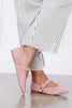 Dolce Vita Mikela Pink Perforated Suede Ballet Flat