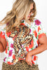 TWT® Tiger Print Short Sleeve Top
