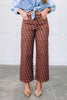 Katrina Brown Polka Dot Wide Cropped Pant