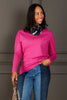 TWT® Mallory Magenta Long Sleeve Sweater