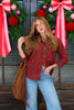 Seasons Greetings Red & Green Flannel Long Sleeve Shirt