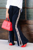 Lolita Black Leopard Printed Wide Leg Pant