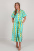 Egyptian Nights Mint Short Sleeve Maxi Dress
