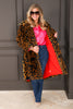 DOORBUSTER Emily McCarthy Manhattan Leopard Long Sleeve Coat