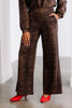 Gabrielle Leopard Brown Wide Leg Pant