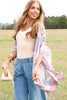 Serenity Bohemian Beige & Burgundy Kimono